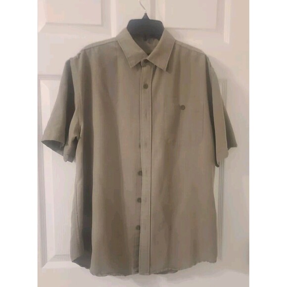 Mens Button Down Shirt Northwest Territory Medium - Green/ Gray - Picture 1 of 4